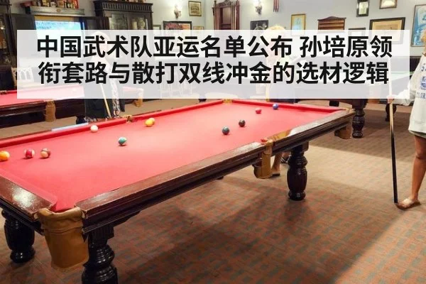 中国武术队亚运名单公布 孙培原领衔套路与散打双线冲金的选材逻辑